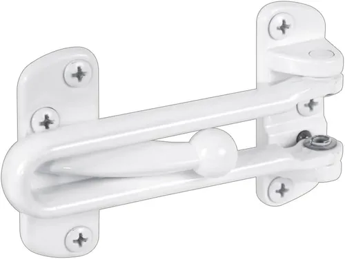 Miniatura 7 de Prime-Line U 9899 - Cerradura de barra oscilante para puertas batientes que se abren hacia adentro, cerradura de seguridad secundaria para puerta