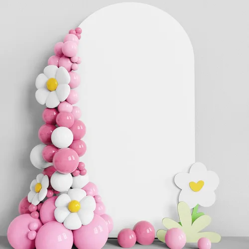 Miniatura 6 de Asee'm Cubierta de arco de boda de 6 pies, color beige, ajustada, cubierta de elastano ajustable de 2 caras, cubierta de fondo para decoración