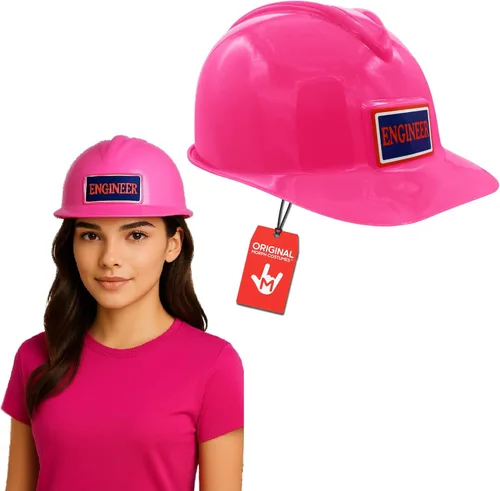 Miniatura 8 de Casco de construcción de plástico para adultos, sombrero duro de ingeniero, accesorio de disfraz de trabajador de carretera de constructor, Naranja