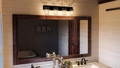 Urban Ambiance Lámpara de tocador de baño moderna de lujo, tamaño grande: 8.625 pulgadas de alto x 30.25 pulgadas de ancho, con elementos de estilo