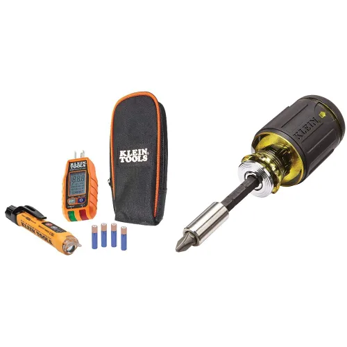 Miniatura 8 de Klein Tools Kit de prueba eléctrica con probador GFCI, detector de voltaje y destornillador de trinquete 11 en 1