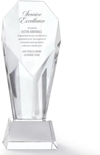 Miniatura 8 de Baudville Engraved Crystal Spotlight Trophy - Clear Award - Comes Gift Boxed