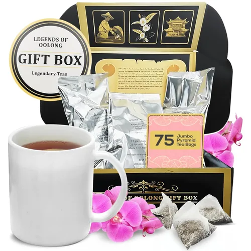 Legendary-Teas Oolong T.K.Y. - Bolsas de té piramidales selladas en bolsas de papel de aluminio (té Oolong T.K.Y, caja de 75 unidades)