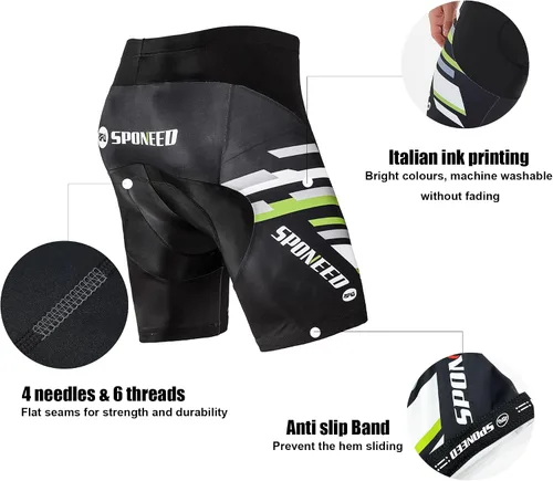 Miniatura 5 de sponeed - Pantalones cortos de bicicleta para hombre