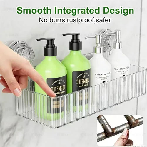 Miniatura 3 de Organizador de ducha esquinero con ventosa para baño, decoración del hogar y cocina, sin capacidad de perforación, estantes de ducha extraíbles