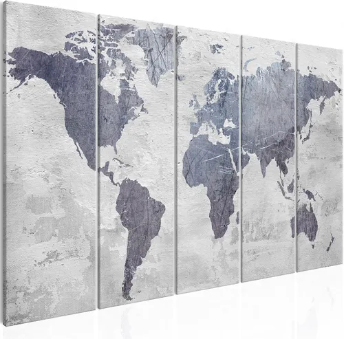 Miniatura 16 de artgeist Lienzo decorativo para pared, mapa del mundo, 40 x 16 pulgadas, 5 unidades, decoración del hogar, enmarcado, estirado, foto, pintura