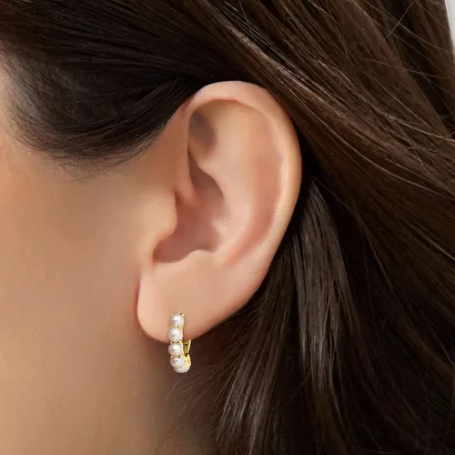 Miniatura 2 de RS Pure by Ross-Simons - Aretes de aro de perlas cultivadas de 14 quilates, Perla, no conocido