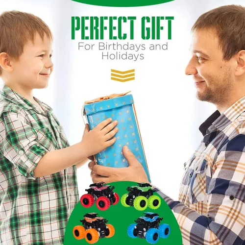 Miniatura 7 de LONANDY Monster Truck Juguetes para niños de 4 a 7 años – Juguetes de coche de fricción para niños pequeños de 3, 4, 5, 6 años, auto de juguete Push