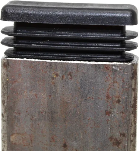 Miniatura 6 de Tapa rectangular negra de plástico de 1/2 x 1-1/2 pulgadas, tapón de acabado, tapa de extremo de tubo de tubo, universal para silla duradera (2)