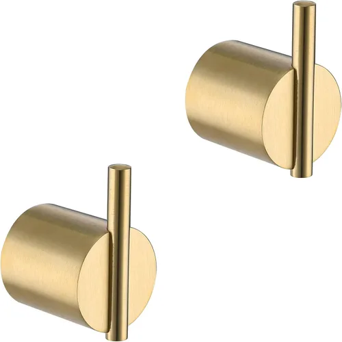 RANDOM Gancho de toalla de oro cepillado, ganchos dorados para pared, ganchos de acero inoxidable 304 para toallas de baño, cocina, moderno gancho