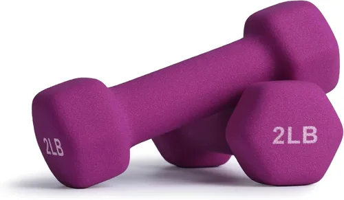 Miniatura 39 de Portzon Mancuernas de neopreno con agarre antideslizante para ejercicio de entrenamiento corporal total y tonificación muscular, compatible con 2