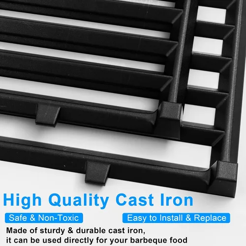 Miniatura 2 de DELSbbq 66097 66089 - Rejillas para Weber Genesis II 400 y LX 400 Series for Genesis II E/S-410, E/S-415, E/S-435, LX E/S-440, Cast Iron Grill