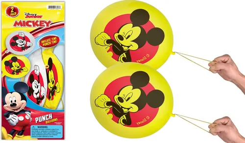 JA-RU Disney Micky (2 globos de punzón) Juguete inflable para aliviar el estrés y aliviar el estrés para niños. Mickey-7807-1