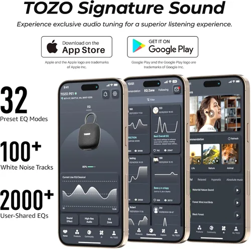 Miniatura 6 de TOZO PE1 - Altavoces Bluetooth portátiles con mosquetón ajustable, mini altavoz de ducha inalámbrico Bluetooth con IPX8 impermeable, 32 horas