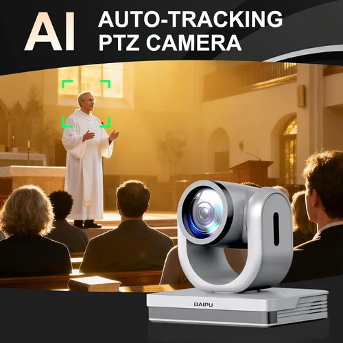 Miniatura 7 de Cámara PTZ 20X Zoom óptico 60fps HDMI USB SDI LAN PoE AI Seguimiento automático PTZ Cámara de conferencia para iglesia Transmisión en vivo