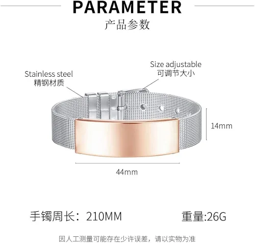 Miniatura 2 de Pulsera de fotos personalizada con imagen personalizada para él pulsera de imagen con nombre fecha imagen acero inoxidable ajustable pulsera
