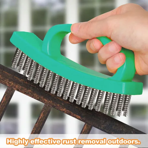 Miniatura 4 de Juego de cepillos de alambre para arañazos de acero inoxidable resistente, limpieza profunda para eliminación de pintura, soldadura, escoria y óxido