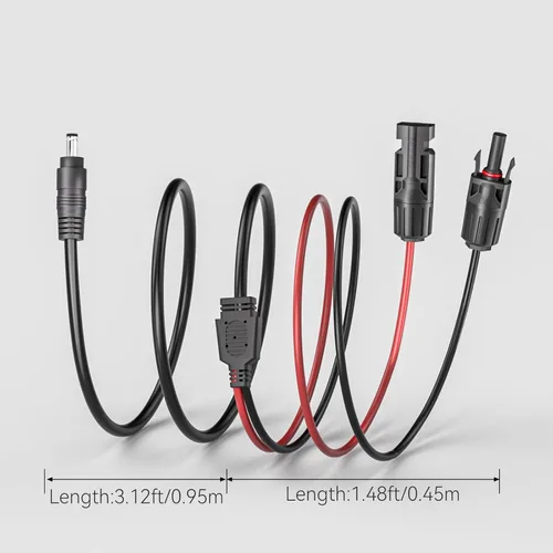 Miniatura 2 de Goupchn Conector de panel solar a CC 0.217 inx0.083 in Cable de extensión adaptador 16 AWG 4.59ft/1.4m con DC 0.315 in, adaptador de 0.157 inx0.067