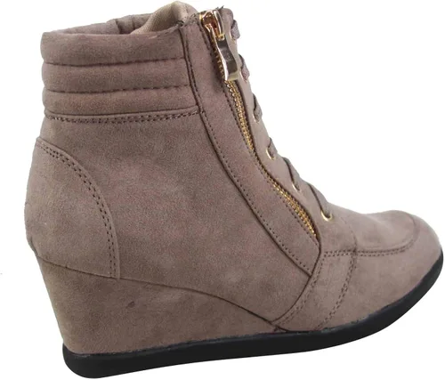 Miniatura 3 de FZ-Peggy-56 - Zapatillas de deporte para mujer con puntera redonda con cordones Beige 85