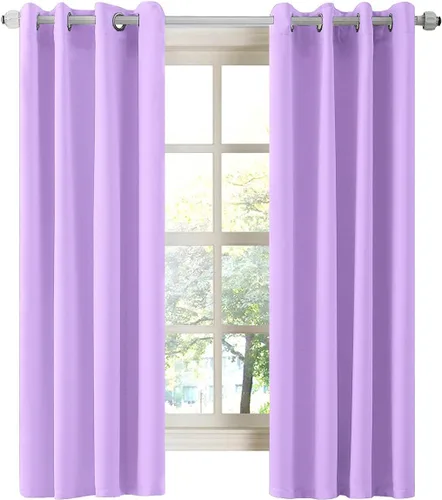 Miniatura 147 de LA PALMA Cortinas opacas con aislamiento térmico y ojales, para sala de estar, dormitorio, paquete de 2 paneles