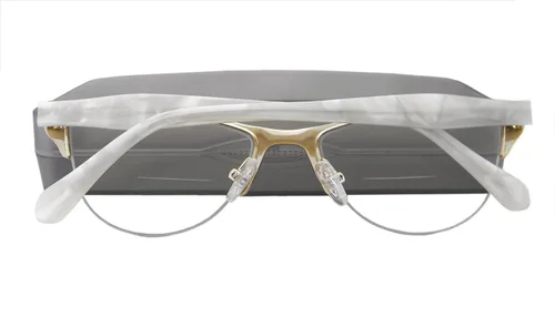 Miniatura 4 de Circleperson Gafas de lectura con diseño de ojo de gato para mujer, bisagras de resorte, media montura
