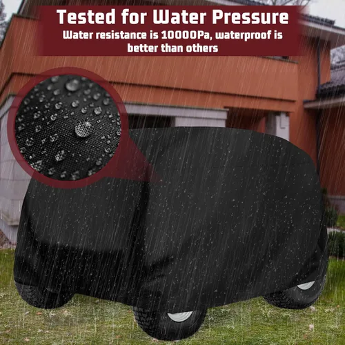Miniatura 6 de Cubierta para cortacésped de montar - Cubierta para tractor cortacésped de exterior impermeable resistente 420D anti-UV, ajuste universal, cubiertas