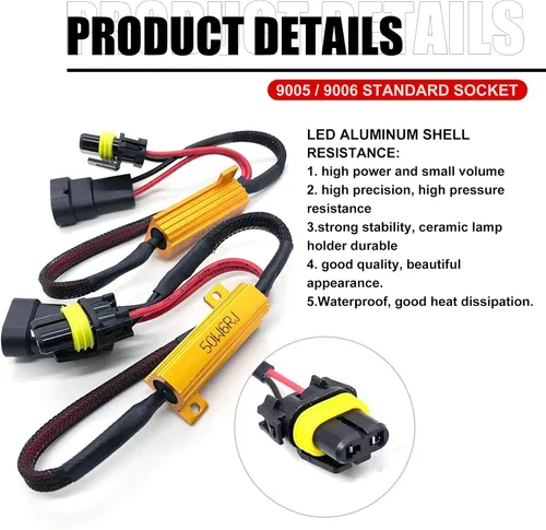 Miniatura 6 de 2 unidades 9005/9006 de bombillas LED para automóvil, carcasa de aleación de ultra alta frecuencia de alta potencia, resistencia de luz antiniebla