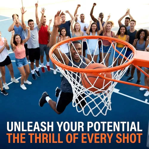 Miniatura 7 de PSLER Basketball net Outdoor, Basketball Hoop net White Standard Basketball net Measures 22 inches and has 12 Loops, suitables for Indoor and