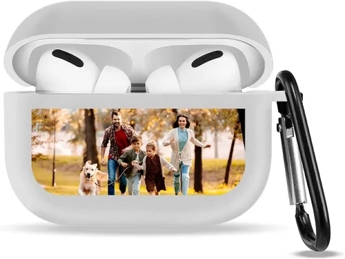 Miniatura 6 de Funda personalizada compatible con AirPods 3 con llavero, personaliza tu foto, texto, nombre para hombres y mujeres