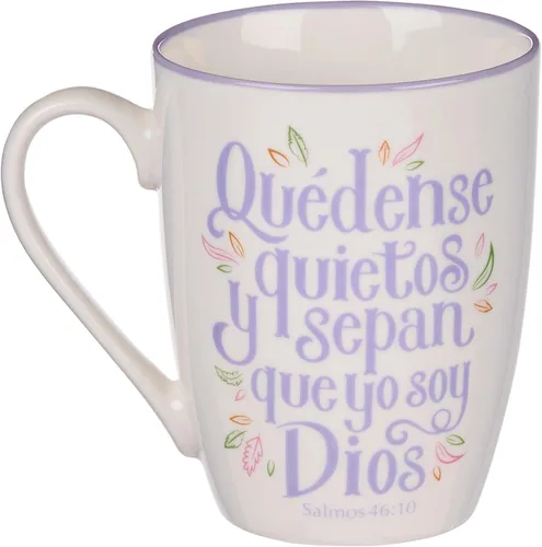Miniatura 2 de Christian Art Gifts Taza de Café de Cerámica Con Borde Lila - 12 oz. Taza de Café y Té Inspiradora Segura Para Microondas y Lavavajillas Con