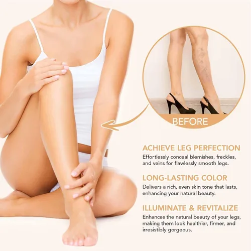Miniatura 2 de Maquillaje impermeable para piernas y cuerpo, base corporal perfeccionadora de la piel de larga duración, cubierta de venas sin transferencia