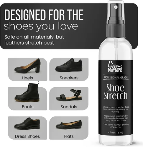 Miniatura 3 de FOOTMATTERS Shoe Stretch Spray – Professional Shoe Stretcher - Softener for Leather, Suede, Nubuck, Canvas – 4 oz