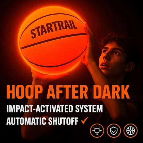 Miniatura 2 de TOMLEON Light Up Basketball Glow in The Dark Basketball LED Basketball Size 7 Glowing Basketball Ball Lighted Basketball Coolest Things