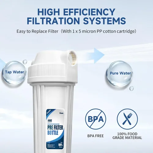 Miniatura 6 de Carcasa de filtro de agua para toda la casa, se ajusta a filtros de sedimentos de 10 x 2.5 pulgadas, etc. para agua de pozos y ciudades, sistema