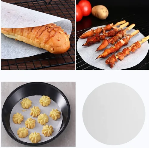 Miniatura 5 de 200 piezas de papel de pergamino de 8 pulgadas precortados círculos de pergamino para horno, sartenes, freidora de aire