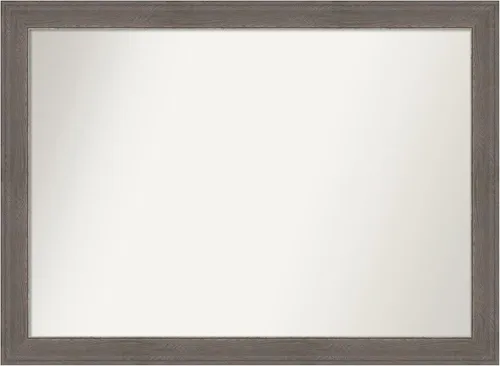Miniatura 118 de Amanti Art Espejo de pared personalizado no biselado (24.5 x 24.5 pulgadas), marco gris marrón alta, varios tamaños personalizados, espejo de baño