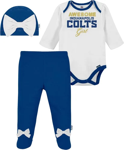 Miniatura 23 de NFL Conjunto de enterizo, pantalón con pies y gorro de 3 piezas para bebé niña Alternativa 2