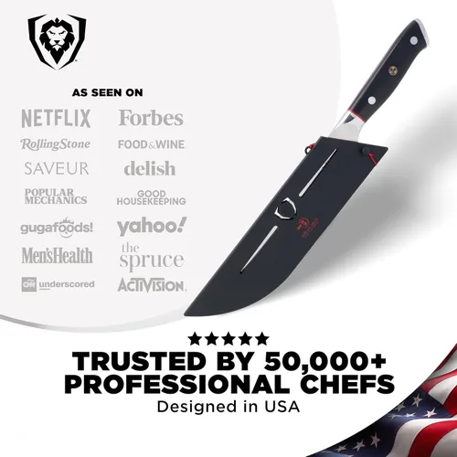 Miniatura 6 de Dalstrong Pitmaster - Cuchillo para barbacoa y carne, 8 pulgadas, serie Shogun ELITE, punta bifurcada y abridor de botellas, cuchillo de cocina