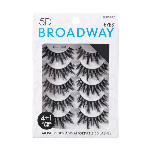Miniatura 18 de Broadway - Juego de 5 pares de pestañas postizas de aspecto natural a dramático (11)