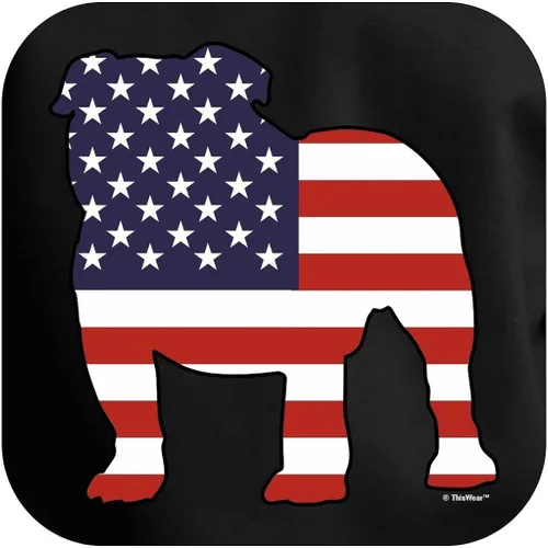 Miniatura 2 de Sudadera con capucha con diseño de perro patriótico inglés Bulldog bandera americana Premium