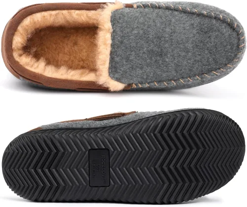 Miniatura 4 de RockDove Hearthfire - Pantuflas de espuma viscoelástica para hombre