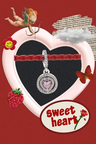 Miniatura 3 de BEEUVIP Abalorio de plata de ley 925 con dije de corazón y atrapasueños con circonitas cúbicas 5A, regalo de joyería para el día de la madre