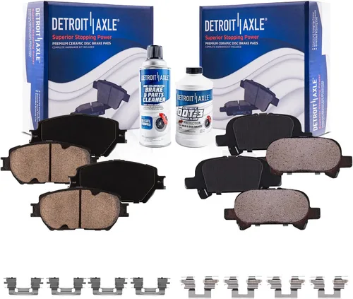 Miniatura 72 de Detroit Axle - Pastillas de Freno para Nissan Altima Sentra 350Z Juke INFINITI G35, Pastillas de Freno Cerámica Delanteras y Traseras Reemplazo
