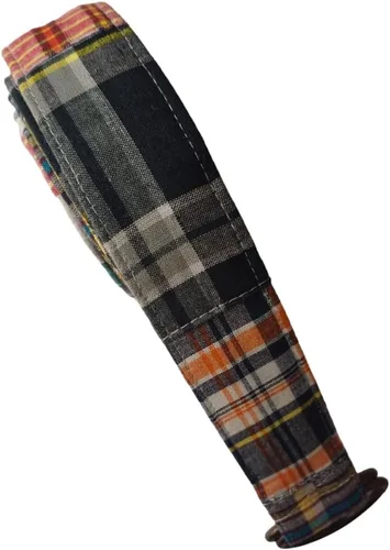 KVR Algodón tejido madras cuadros cuadros patchwork cintura diseñador vintage multicolor chica adolescente mujeres doble anillo en D cinturón