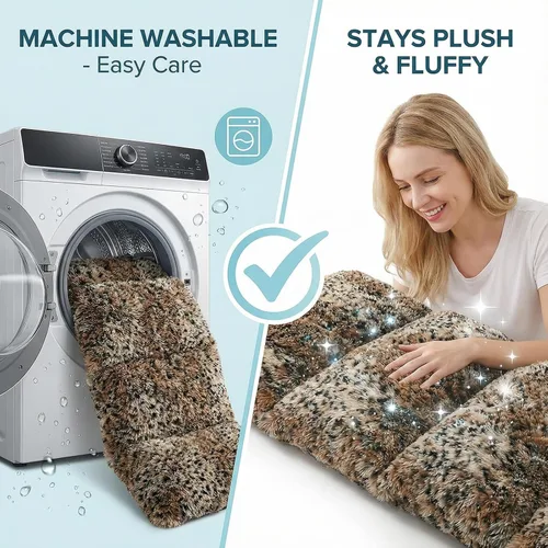 Miniatura 3 de Mengersi Almohadas de terciopelo para el suelo, funda de almohada de piel sintética con teñido anudado, tapete para dormir para niños, adolescentes