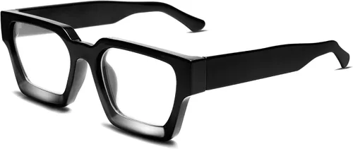 Miniatura 64 de VANLINKER Gafas de sol cuadradas gruesas para hombres y mujeres, retro, rectangulares, con protección UV400, VL9731