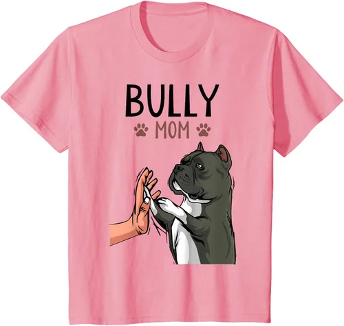 Miniatura 58 de American Bully Mom Cute Dog Mama Camiseta divertida para mujer, Blanco, S