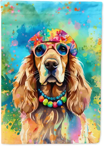 Miniatura 70 de Caroline's Treasures DAC2448GF - Bandera de jardín con diseño de perro afgano hippie Dawg, bandera decorativa para patio exterior, patio, obras