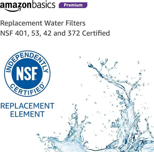 Miniatura 5 de Amazon Basics Cartucho de filtro de agua de repuesto compatible con refrigerador GE MWF, paquete de 1, filtración premium