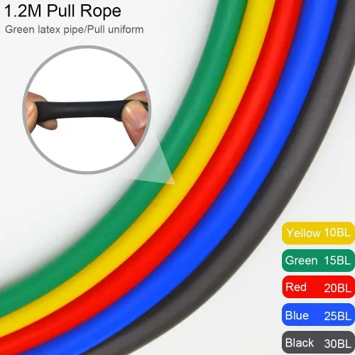 Miniatura 4 de OTAN Juego de 12 bandas de resistencia empaquetadas con anclaje de puerta, asas, bolsa de transporte impermeable, correas de tobillo
